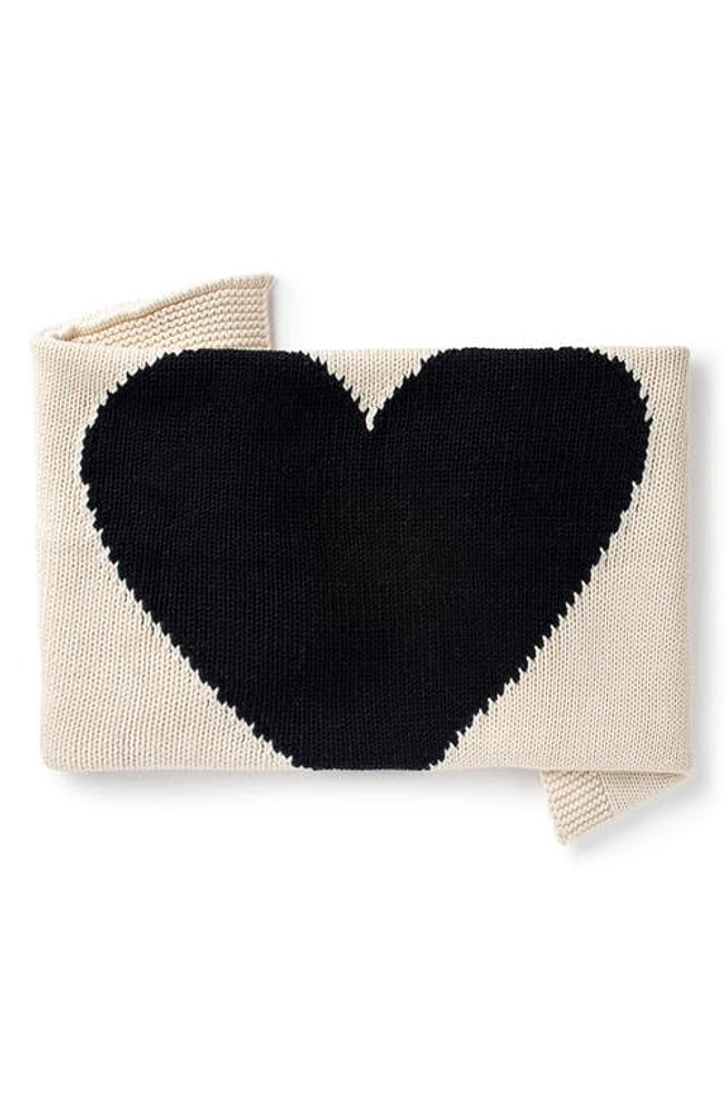 Domani Home Knit Baby Blanket in Black/Natural at Nordstrom