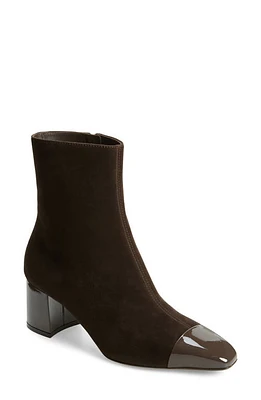 FERRAGAMO Sambi Cap Toe Bootie Chocolate Brown at Nordstrom,