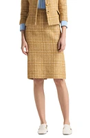 St. John Collection Tonal Tweed Side Slit Skirt Tan Multi at Nordstrom,