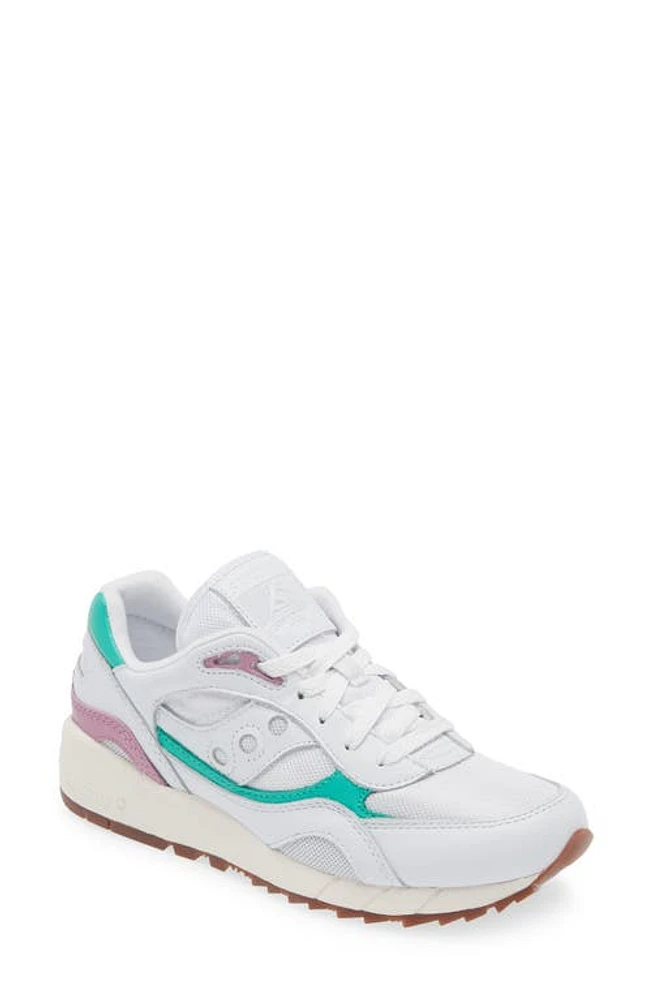 Saucony Shadow 6000 Running Shoe White/Aqua at