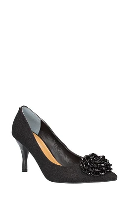 J. Reneé Premita Embellished Pointed Toe Pump Black at Nordstrom,