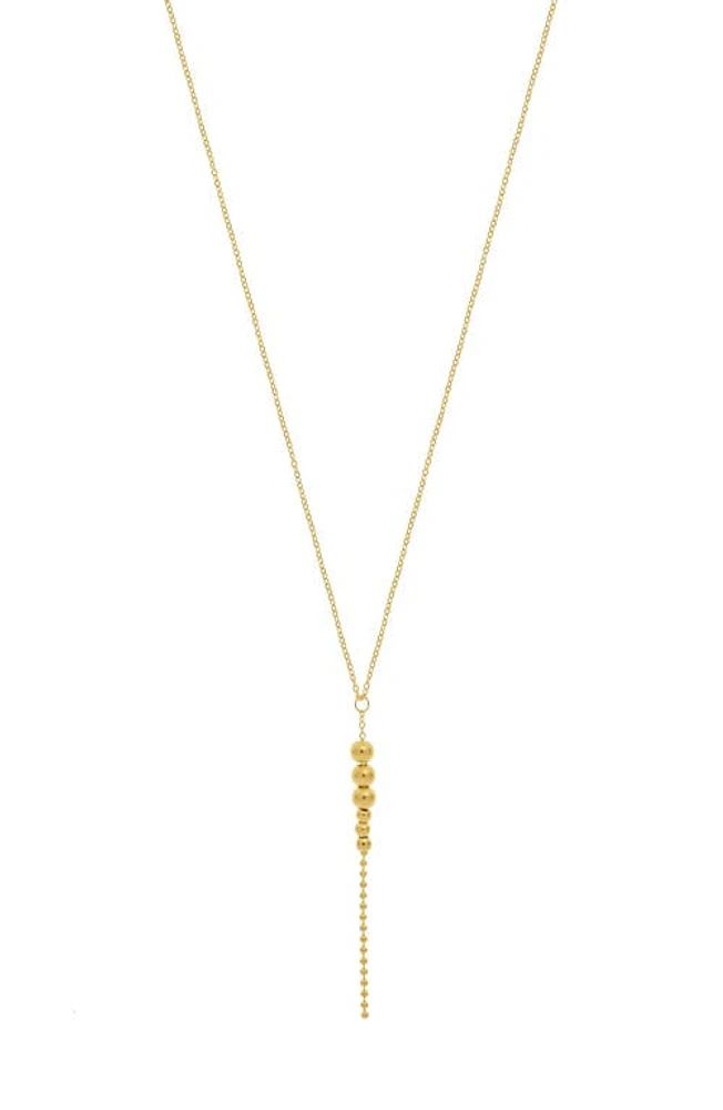 Bony Levy 14K Gold Graduated Bead Pendant Necklace in 14K Yellow Gold at Nordstrom, Size 18