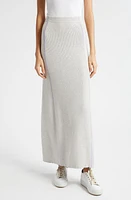 ATM Anthony Thomas Melillo Cotton & Cashmere Rib Maxi Skirt Ash Grey at Nordstrom,