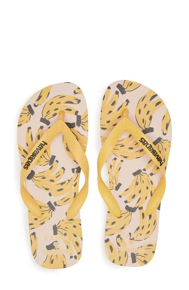 Havaianas x Farm Rio Parrot Floral Flip Flop Caja Yellow at Nordstrom,