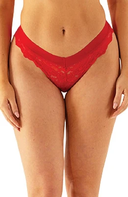 Lemonade Dolls The Picot Lace 2-Pack V-Brazilian Briefs Red at Nordstrom,