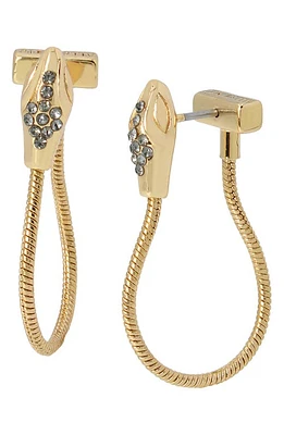 AllSaints Pavé Snake Earrings in Black Diamond at Nordstrom