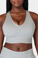 Sweaty Betty Gaia Yoga Sports Bra Light Grey Marl at Nordstrom,