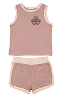 Manière Tennis Club Tank & Shorts Set Mauve at Nordstrom,