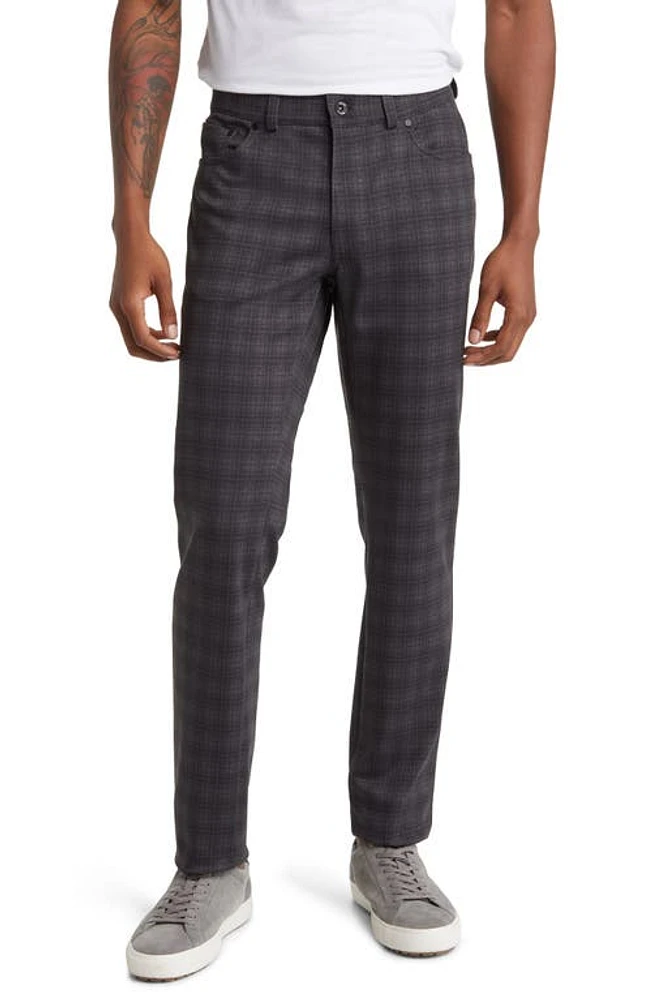 Brax Chuck Plaid Hi Flex Slim Fit Five-Pocket Pants Cement at Nordstrom, X 34