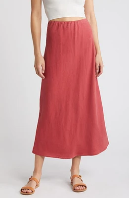 Bella Dahl Bias Midi Skirt Riviera Red at Nordstrom,