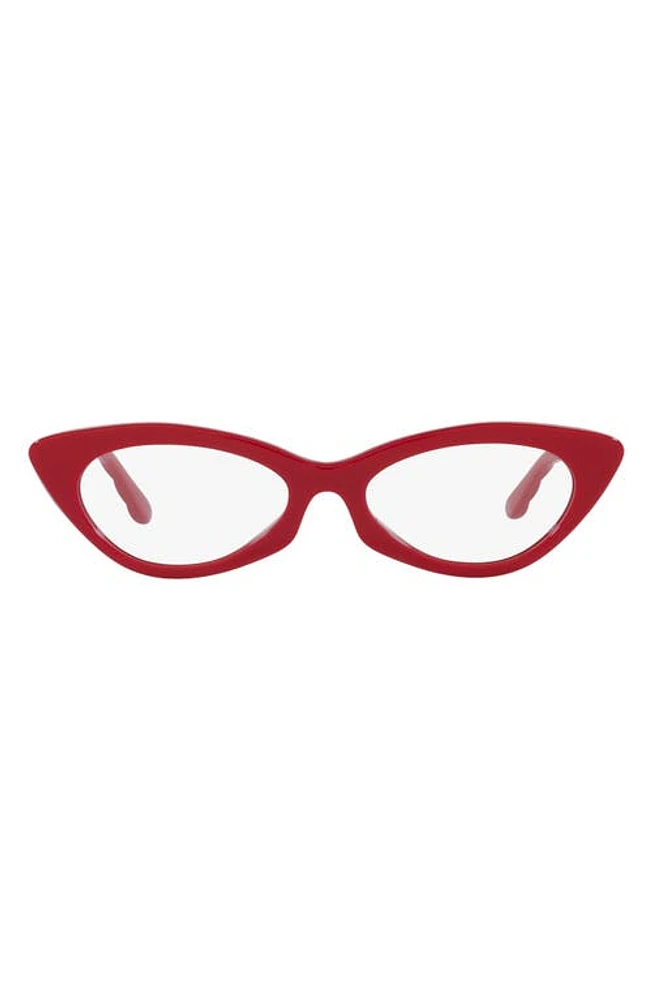 Tory Burch 52mm Irregular Optical Glasses in Red at Nordstrom