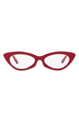 Tory Burch 52mm Irregular Optical Glasses in Red at Nordstrom