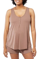 Ingrid & Isabel Let Me Sleep Modal Blend Maternity Camisole Deep Taupe at Nordstrom,