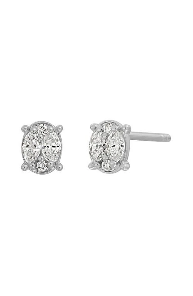 Bony Levy Mika Diamond Stud Earrings in 18K White Gold at Nordstrom