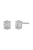 Bony Levy Mika Diamond Stud Earrings in 18K White Gold at Nordstrom