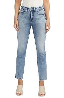 Silver Jeans Co. Isbister High Waist Straight Leg Indigo at Nordstrom, 27