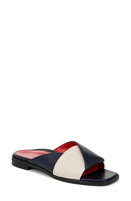 Vionic Miramar Slide Sandal Navy/Cream at Nordstrom,