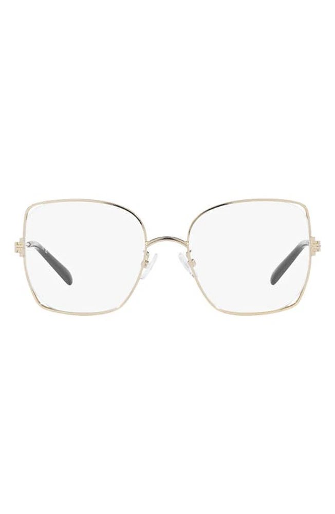 Tory Burch 52mm Square Optical Glasses in Gold at Nordstrom