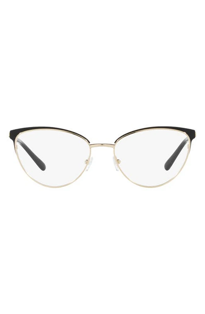 Michael Kors Marsaille 55mm Cat Eye Optical Glasses in Light Gold at Nordstrom