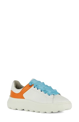 Geox Spherica Sneaker White/Orange at Nordstrom,