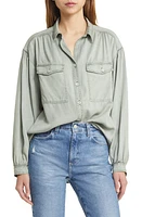 Rails Soren Tencel lyocell Button-Up Shirt Sage Denim at Nordstrom,