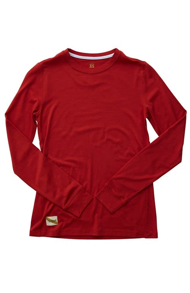 Tracksmith Women's Harrier Long Sleeve Scarlet at Nordstrom,