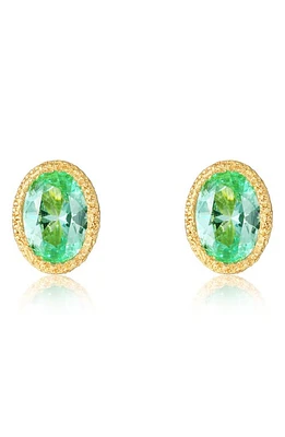 Lafonn Lab Grown Green Sapphire Stud Earrings at Nordstrom