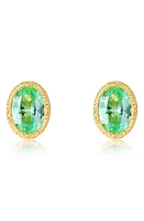 Lafonn Lab Grown Green Sapphire Stud Earrings at Nordstrom