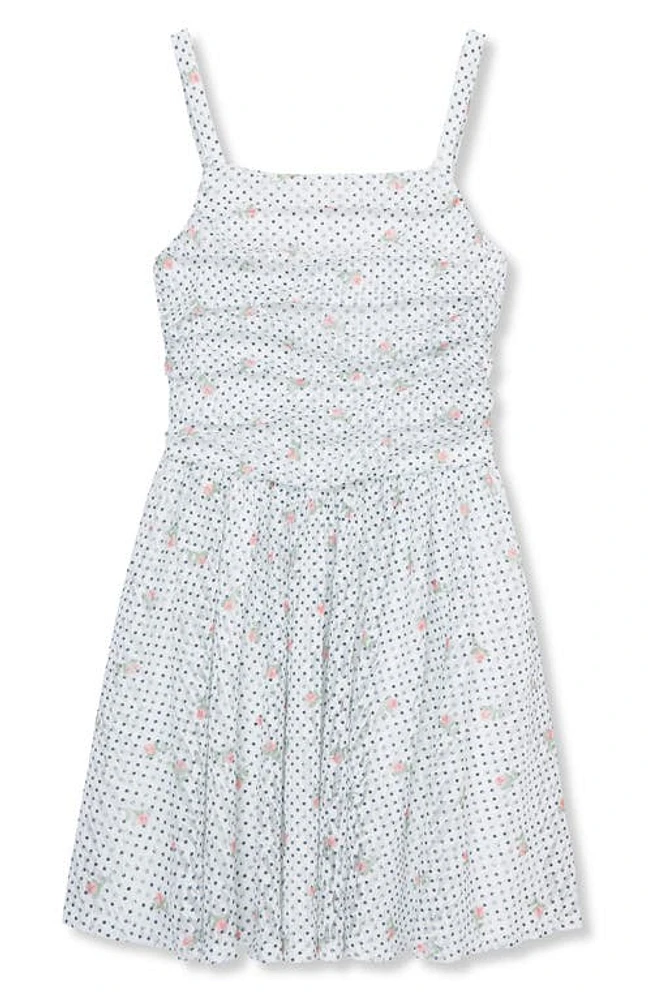 Truce Kids' Polka Dot Fit & Flare Dress Off-White at