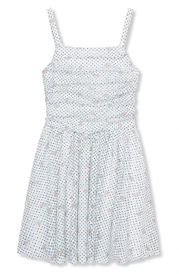 Truce Kids' Polka Dot Fit & Flare Dress Off-White at