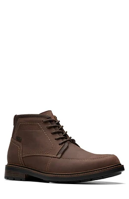 Clarks(r) High Top Waterproof Derby Boot Dark Brown at Nordstrom,