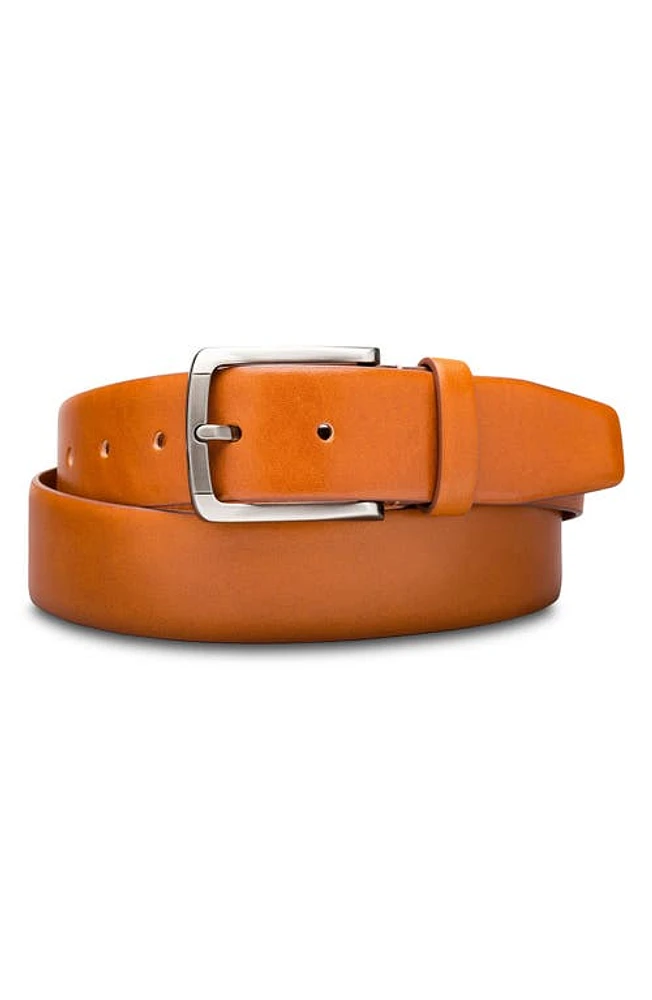 Bosca Napoli Leather Belt in Saddle at Nordstrom, Size 32