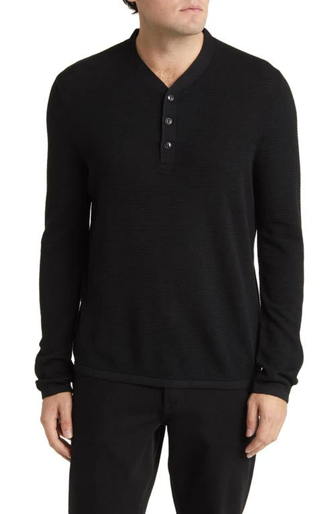 Bonobos Performance Waffle Knit Henley in Black at Nordstrom, Size Xx-Large