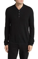 Bonobos Performance Waffle Knit Henley in Black at Nordstrom, Size Xx-Large