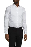 BOSS Hank Slim Fit Easy Iron Bibbed Tuxedo Shirt White at Nordstrom,