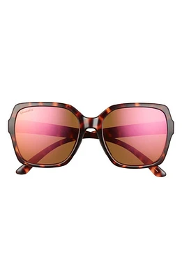 Smith Flare 57mm Sunglasses in Tortoise/Rose Gold Mirror at Nordstrom