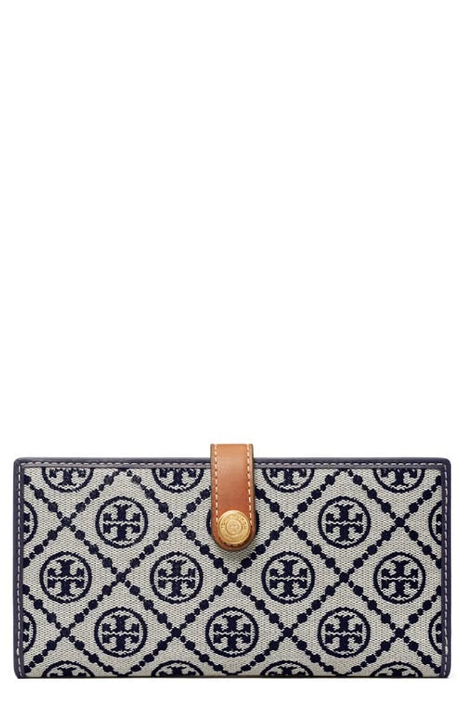 Tory Burch T-Monogram Slim Bifold Wallet in Tory Navy at Nordstrom