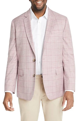 Johnny Bigg Holland Windowpane Check Stretch Sport Coat Rose at Nordstrom,