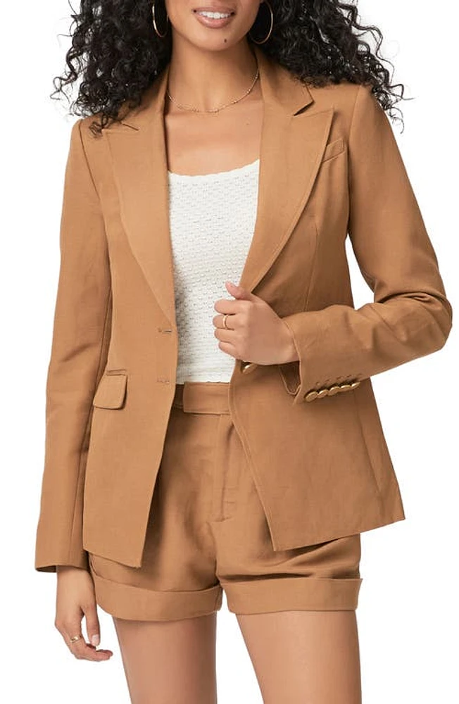 PAIGE Charli Linen Blend Blazer Teak at Nordstrom,