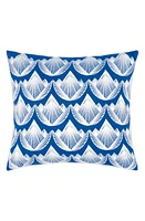 Rochelle Porter Lotus Cotton Accent Pillow in White/Blue at Nordstrom, Size 20X20