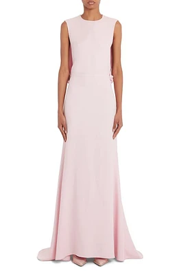 Valentino Open Back Silk Cady Gown Taffy/Nero at Nordstrom, Us