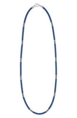 LAGOS Blue Caviar Beaded Necklace in Ultramarine at Nordstrom, Size 16