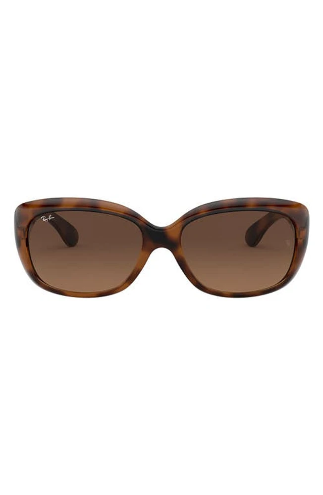 Ray-Ban Jackie 58mm Rectangular Sunglasses in Havana/Brown Gradient at Nordstrom