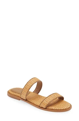 Kaanas Barita Basketweave Slide Sandal Caramel at Nordstrom,