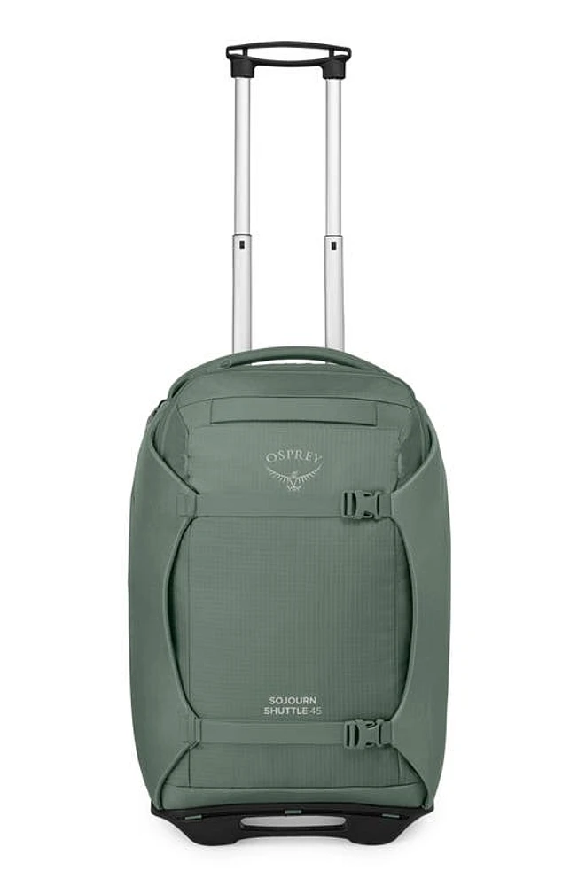 Osprey Sojourn 22-Inch Shuttle Wheeled Recycled Nylon Duffle Bag in Koseret Green at Nordstrom