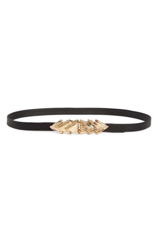 Raina Three Shells Leather Belt in Black at Nordstrom