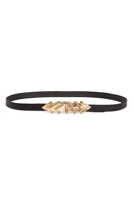 Raina Three Shells Leather Belt in Black at Nordstrom