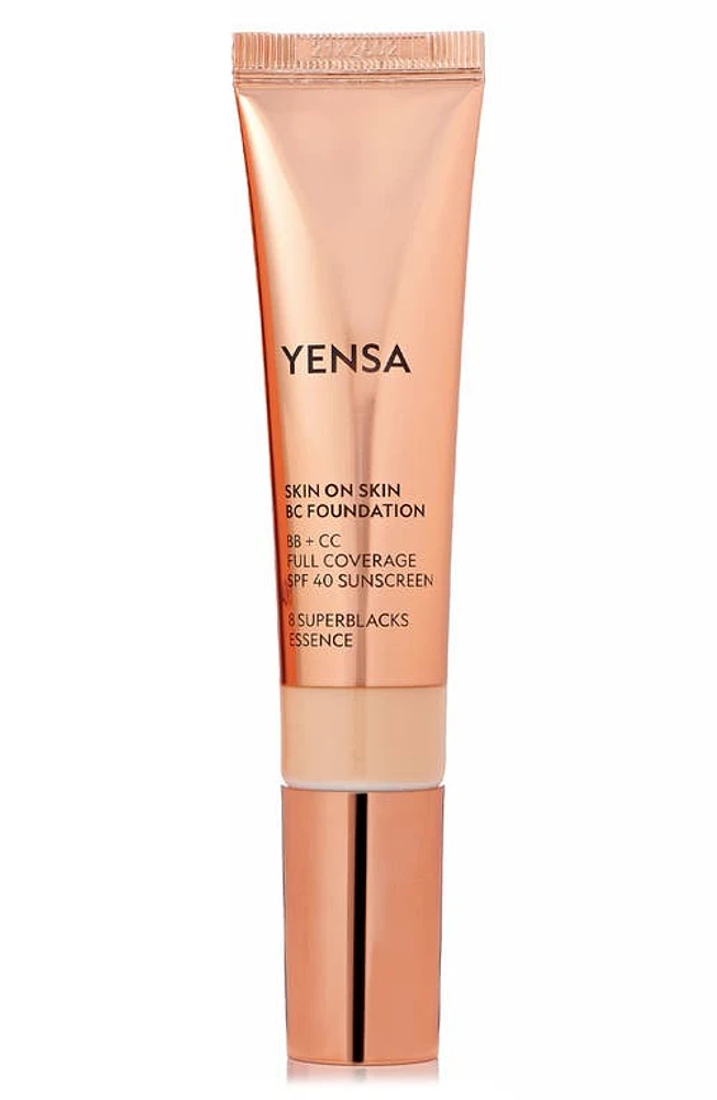 YENSA Skin on Skin BC Foundation BB + CC Full Coverage Foundation SPF 40 in Medium Golden at Nordstrom, Size 1 Oz