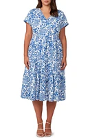 Estelle Cote Dazur Embroidered Midi Dress at Nordstrom,