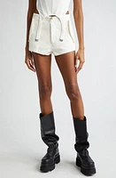 Dion Lee High Waist Technical Twill Parachute Shorts Ivory at Nordstrom, Us